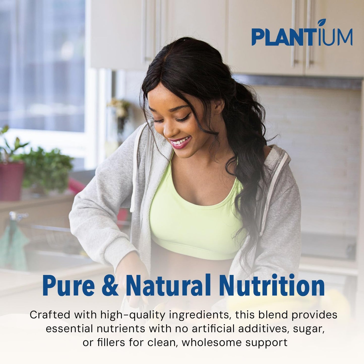 Plantium Total Nutrition, Premium All-in-One Meal Replacement Shake, Plant-Based Protein Powder with Vitamins, Minerals & Probiotics, 22g Protein per Serving, Vanilla