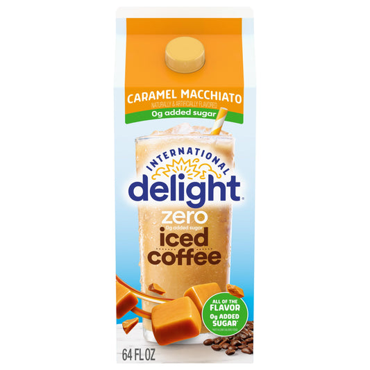 White Wave ID International Delight Iced Coffee Caramel Creamer, Macchiato Light, 64 oz