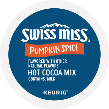 Swiss Miss® Pumpkin Spice Hot Cocoa, Single Serve Keurig® K-Cup® Pods, Hot Cocoa, 88 count (4 Packs of 22)