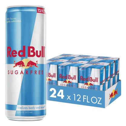 Red Bull Sugar Free and Original Energy Drink Bundle, 12 and 8.4 Fl Oz Cans