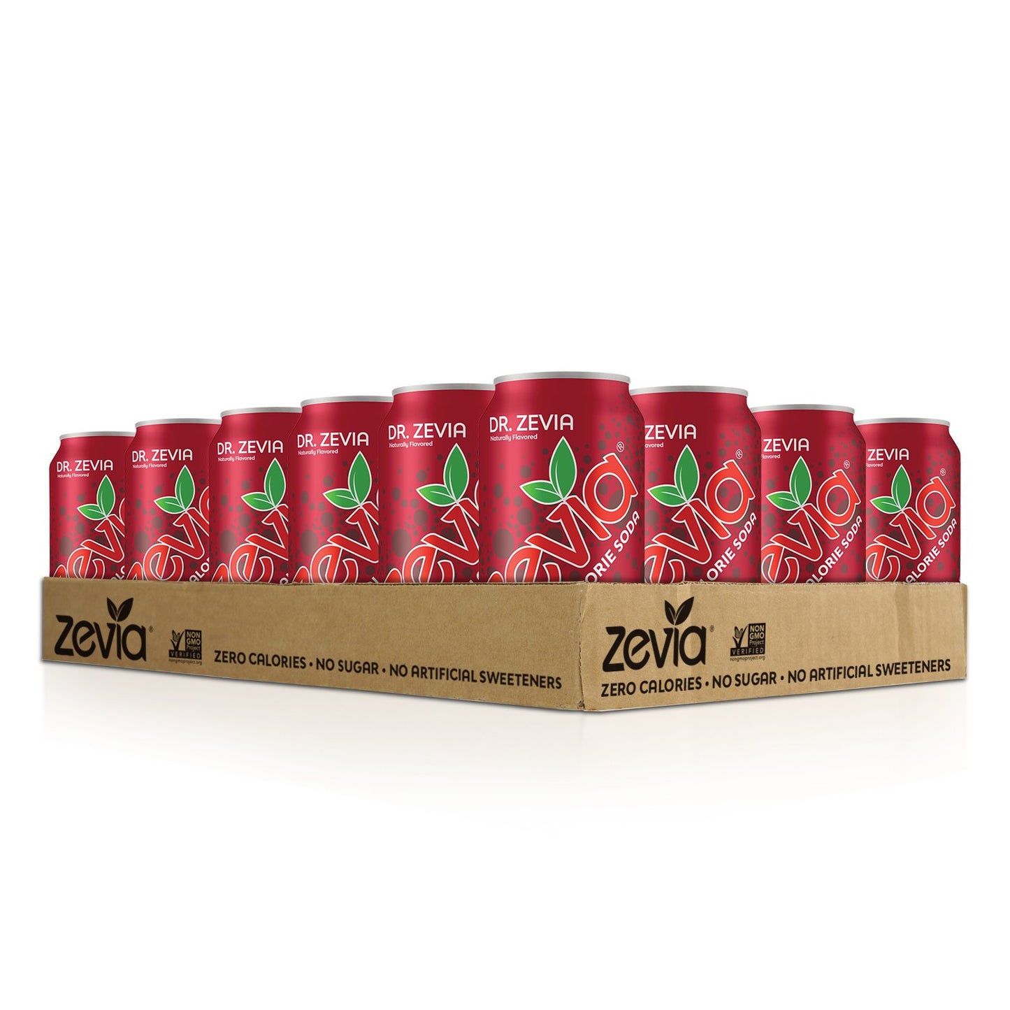 Zevia Zero Calorie Sodas Variety Pack, Dr Zevia (24 Cans) and Cherry Cola (Pack of 12 Cans)
