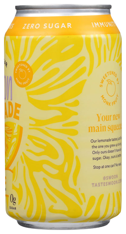 Swoon Classic Lemonade, Zero Sugar, Low Calories, Vegan Friendly, Kosher, Gluten Free & Non-GMO, 12 Fluid Ounce (Pack of 12)