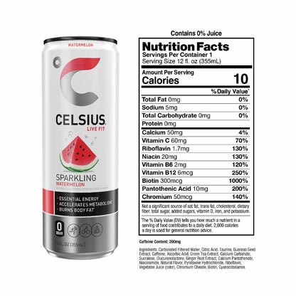 Celsius RTD Sparking Watermelon, 12 Ounce