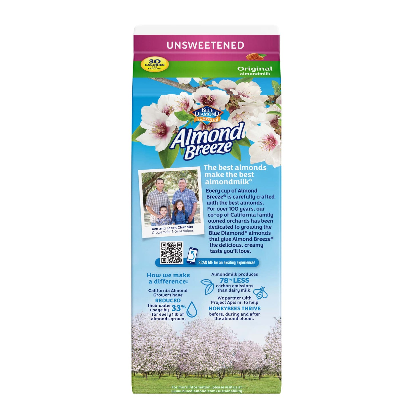 Almond Breeze Blue Diamond, Almond milk, Original, 64 Fl Oz