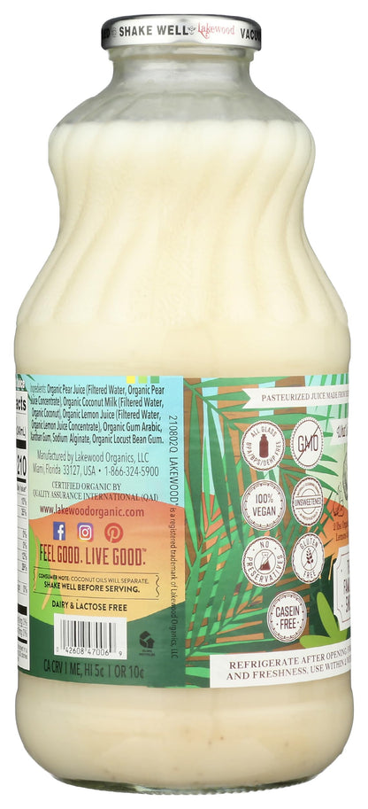 LAKEWOOD JUICE COCONUT MILK ORG, 32 FO