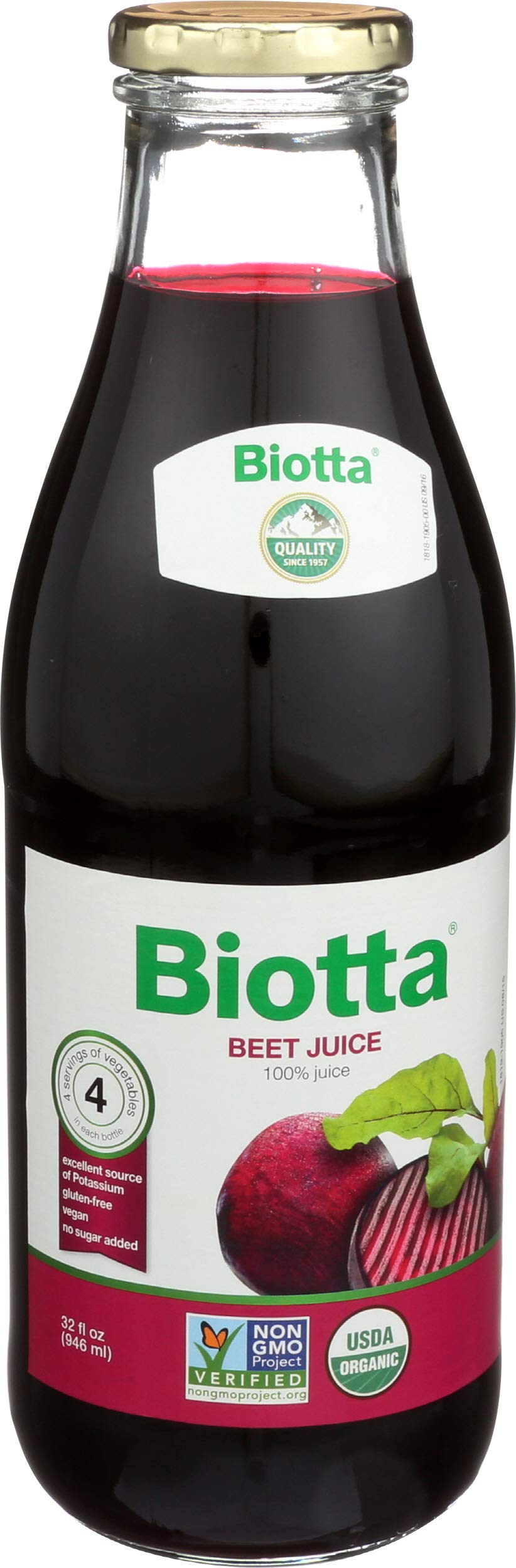 BIOTTA Organic Beet Juice, 32 FZ