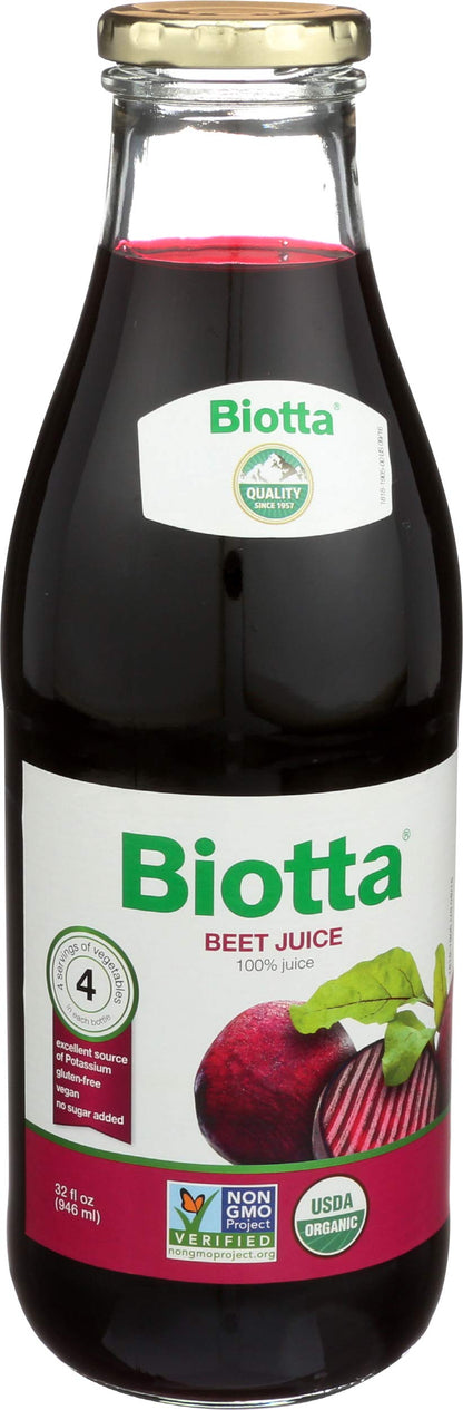BIOTTA Organic Beet Juice, 32 FZ