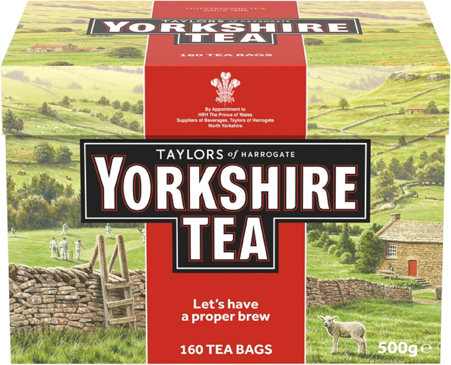Yorkshire Tea, Red, Black Tea, Pillow Tea Bags, 160 Count (Pack of 1), Refreshing, Satisfying, and Strong, Classic British Breakfast Blend, Caffeinated, Enjoy Hot or Iced, 160 Teabags