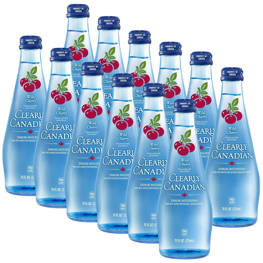 Sparkling Wild Cherry 11 fl oz – Sparkling Water Can – Flavored Beverage Drink – Cherry Seltzer Alternative – Soda and Club Style Beverage – Pack of 12