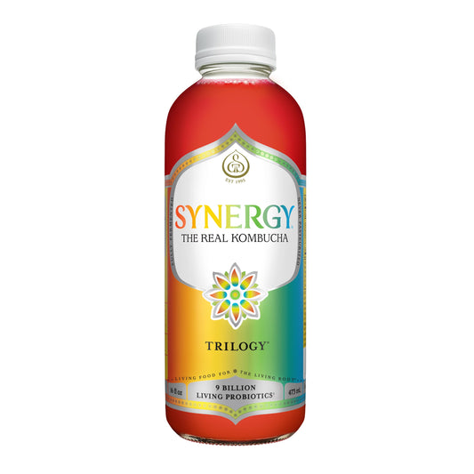 SYNERGY The Real Kombucha Trilogy Kombucha - 16 fl oz Bottle - Raw Probiotic Drink for Gut Health and Immune Support