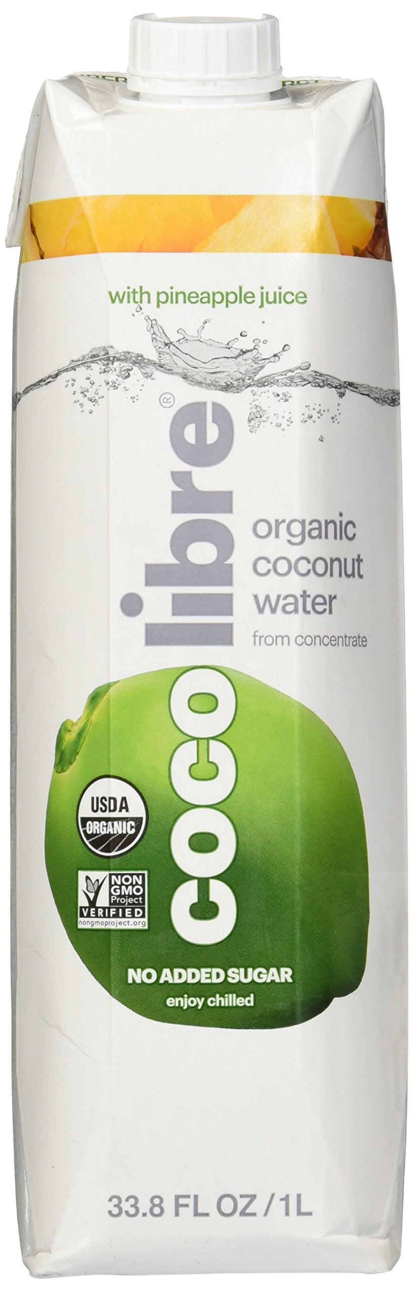 COCO LIBRE COCONUT WATER PNAPPL ORG 33.8OZ