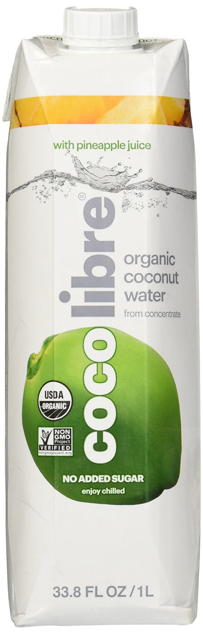 COCO LIBRE COCONUT WATER PNAPPL ORG 33.8OZ