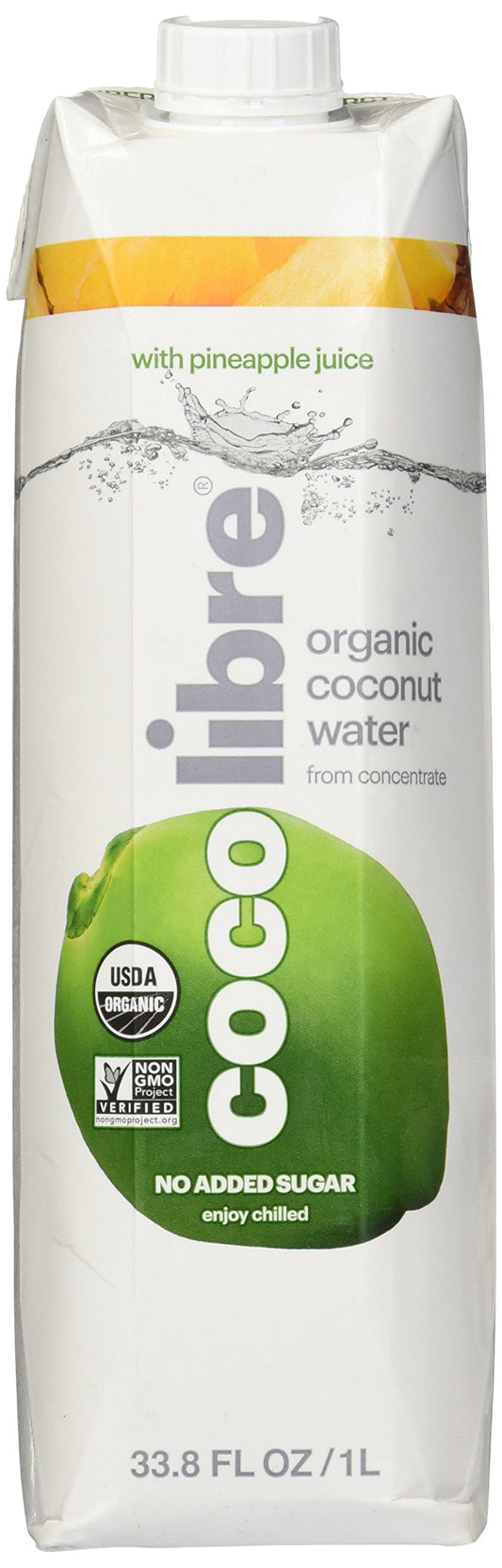 COCO LIBRE COCONUT WATER PNAPPL ORG 33.8OZ