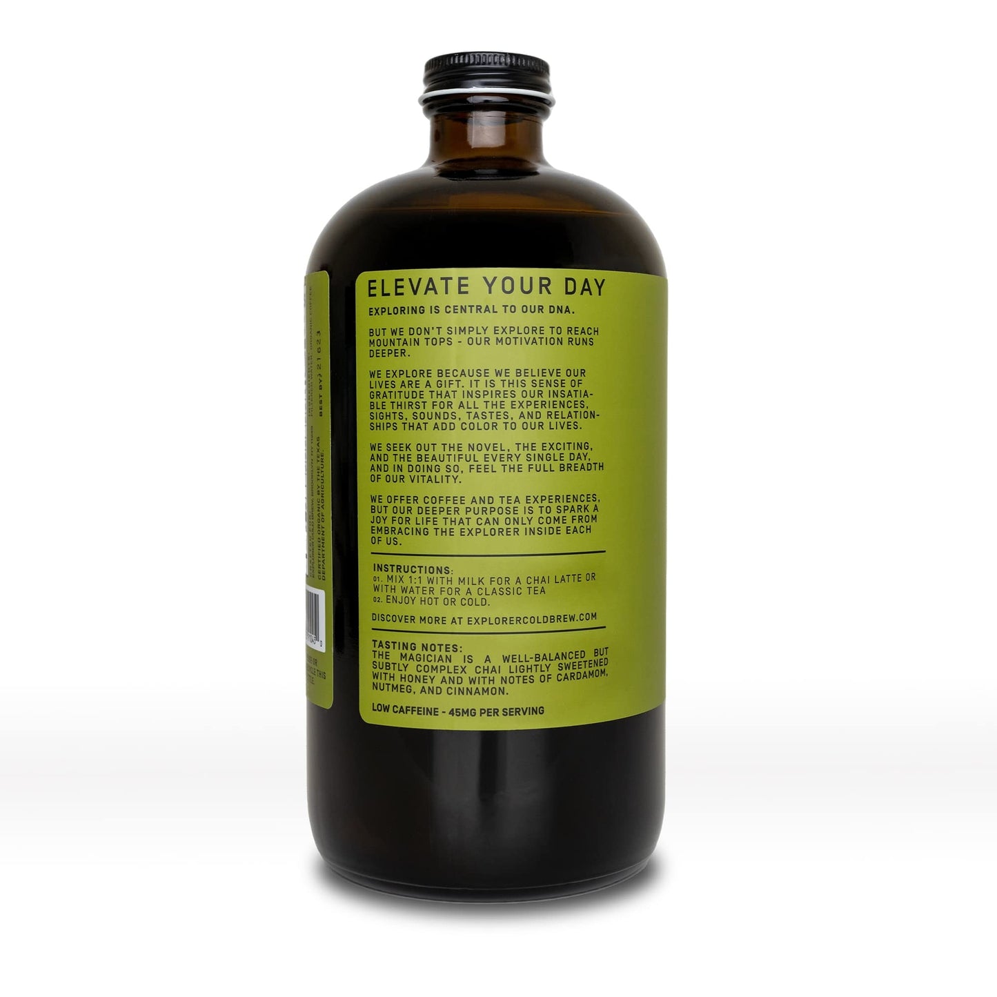 Explorer Organic Chai Tea Concentrate, Magician Spiced Honey, Drink Iced or Hot, 32 fl oz, Makes 8 Cups