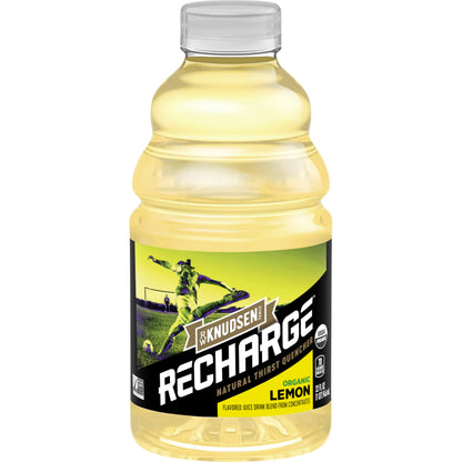 R.W. Knudsen Recharge Organic Lemon Sports Drink with Electrolytes, 32 fl oz (Pack of 6)