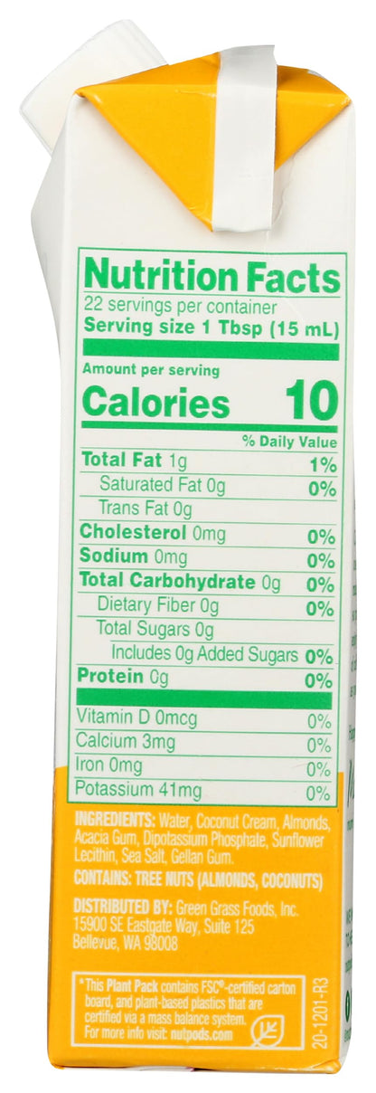 nutpods® Unsweetened Original Coffee Creamer, dairy-free, 11.2oz