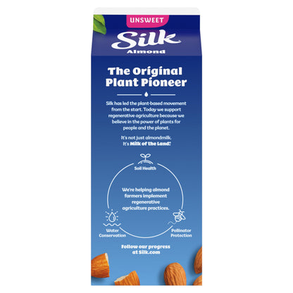 Silk Almond Milk, Unsweet, Dairy Free, Gluten Free, Seriously Creamy Vegan Milk with 50% More Calcium than Dairy Milk, 64 FL OZ Half Gallon