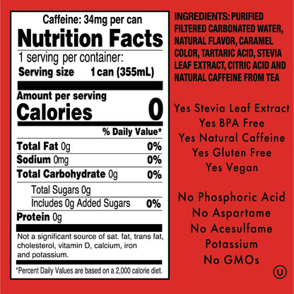 Langers Zero Craft Cola with Stevia, No Weird Stuff, 12 Fl Oz (Pack of 12)