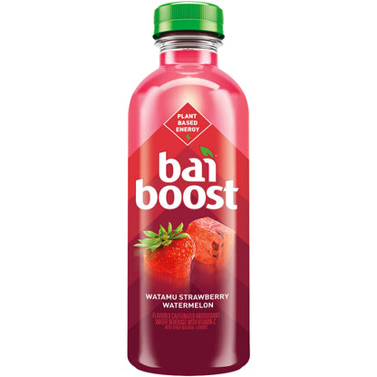 Bai Boost Watamu Strawberry Watermelon, Antioxidant Infused Beverage, 18 fl oz bottle (Pack of 12)