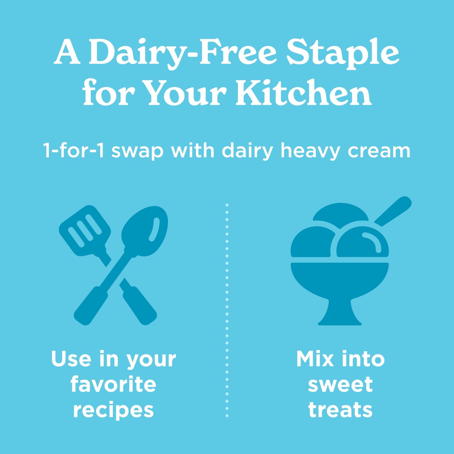 Califia Farms - Heavy Whip Cream Dairy Free Substitute 16.9 Oz, Soy Free, Plant Based, Vegan, Non GMO, Sugar Free, Heavy Whipping Cream