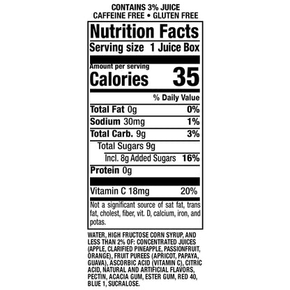 Hawaiian Punch Fruit Juicy Red Juice Drink, 6.75 fl oz boxes, 32 Count (4 Packs of 8), Ready-to-drink, On-the-go, Caffeine-free, Carbonation-free, Gluten-free, Excellent Source of Vitamin C
