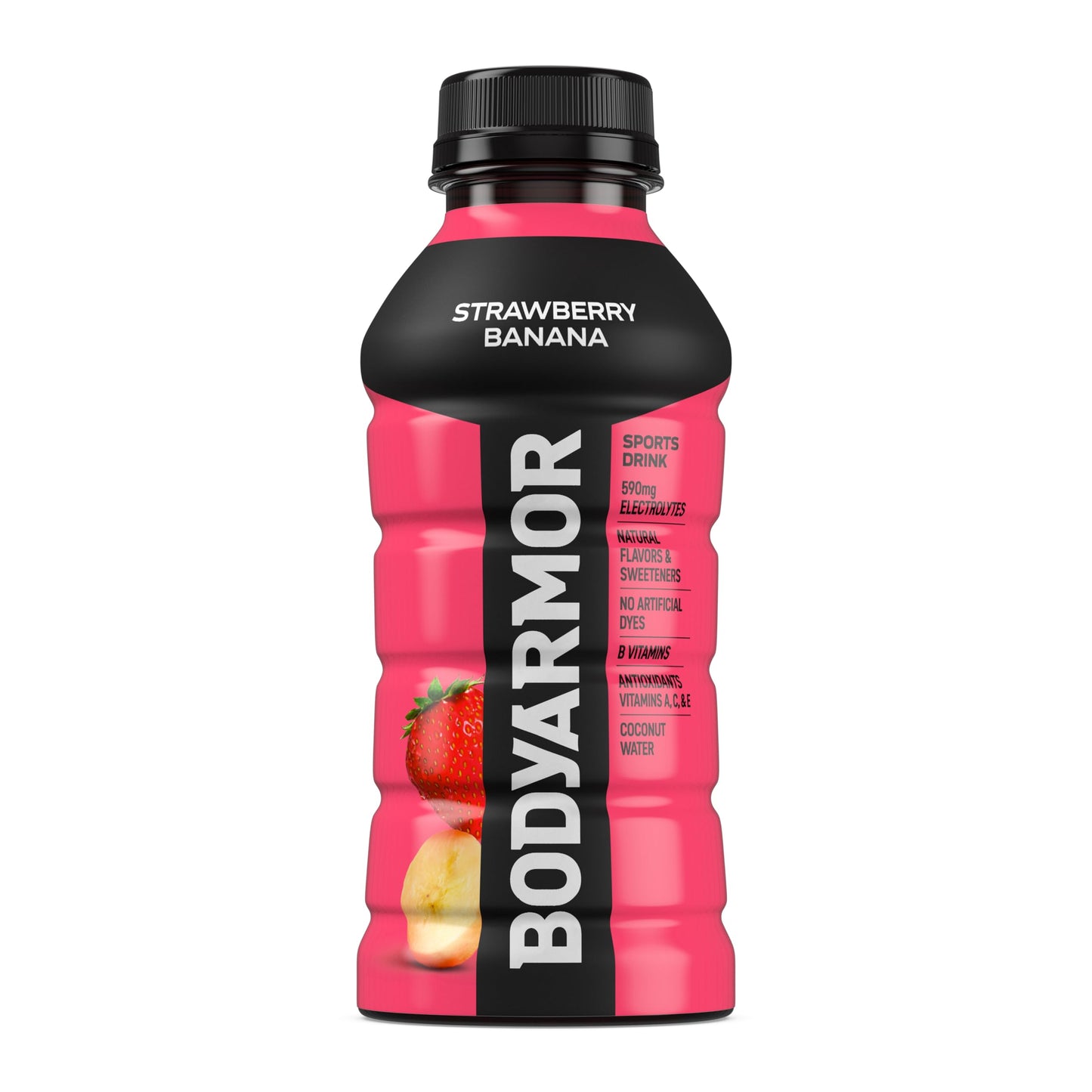 BODYARMOR Sports Drink, Strawberry Banana, Electrolyte Drink Hydration, 12 Fl Oz Bottles (8 Pack), Flavored Coconut Water with B Vitamins & Antioxidants