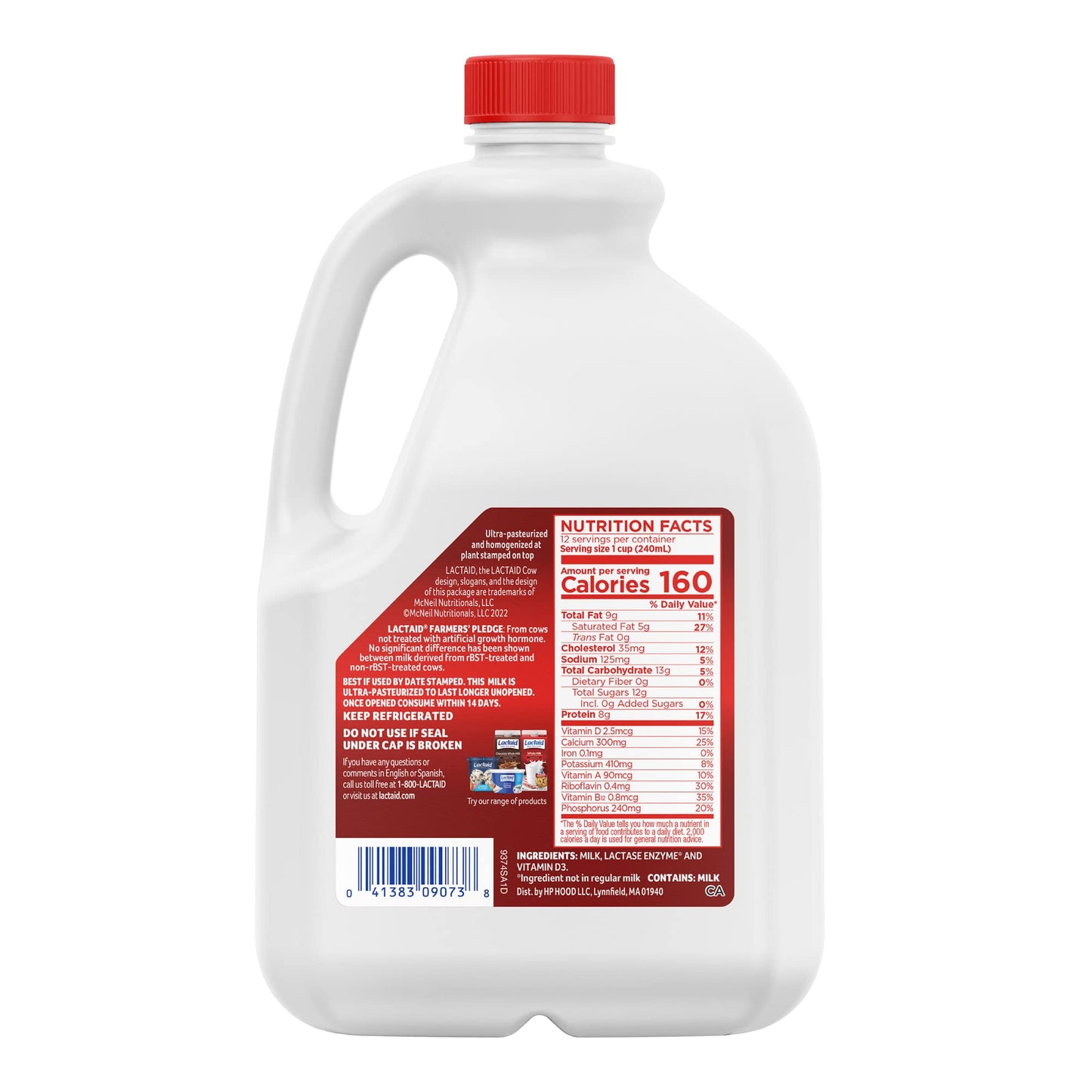 Lactaid Whole Milk, 96 fl oz