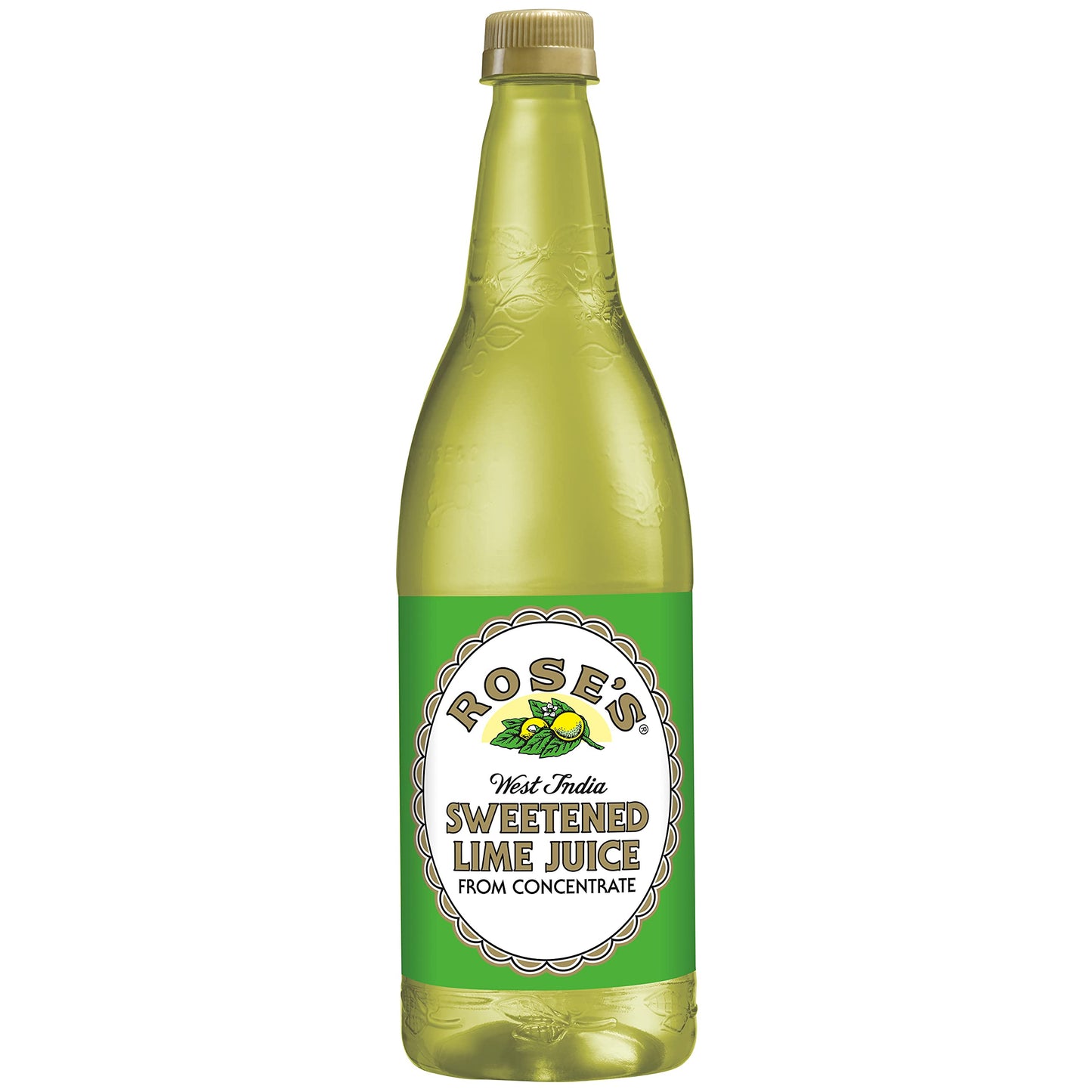 Rose's Sweetened Lime Juice, 1 L bottle (Pack of 12), Made with Real Lime Juice, Mixer to Add to Cocktails and Non-Alchoholic Drinks, Trusted by Bartenders