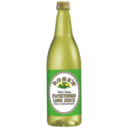 Rose's Sweetened Lime Juice, 1 L bottle (Pack of 12), Made with Real Lime Juice, Mixer to Add to Cocktails and Non-Alchoholic Drinks, Trusted by Bartenders
