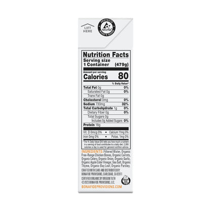 Bonafide Provisions Fresh Organic Chicken Bone Broth, 16.9oz - 6 Pack