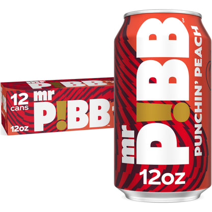 Mr Pibb Punchin' Peach 12oz 12pk