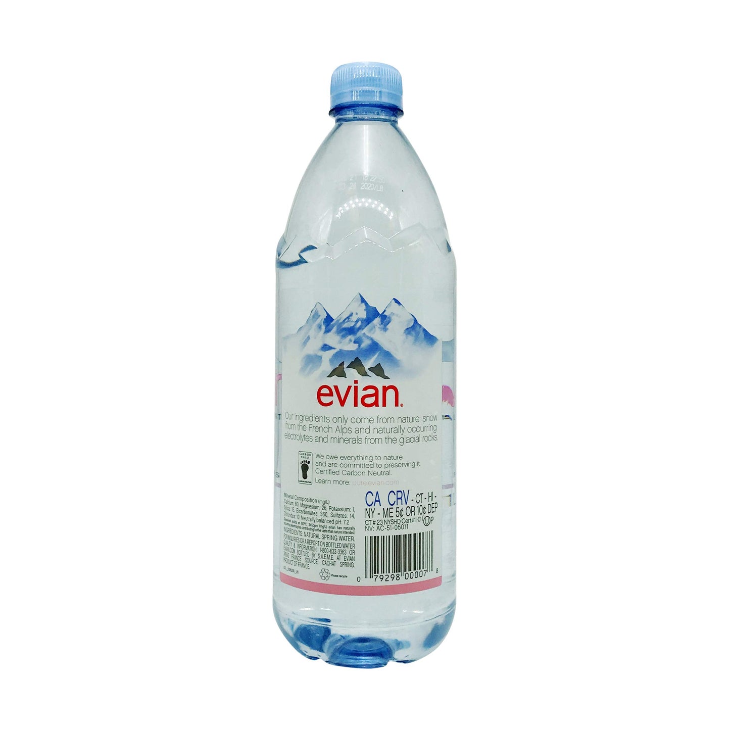 EVIAN Natural Spring Water 33.8 fz, 33.8 FZ