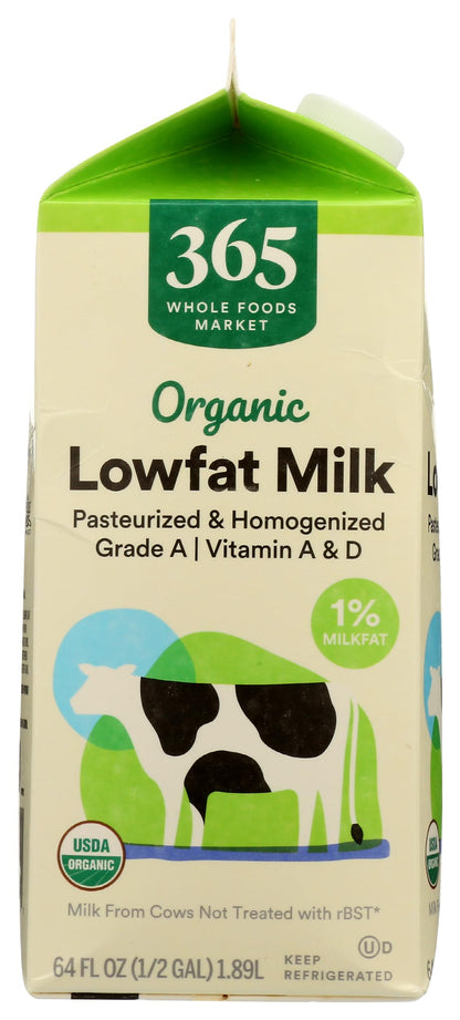 365 by Whole Foods Market, Organic Lowfat 1% Milk, 64 fl oz