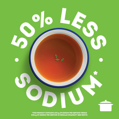 SWANSON S Lower Sodium Beef Broth, 32 oz Carton