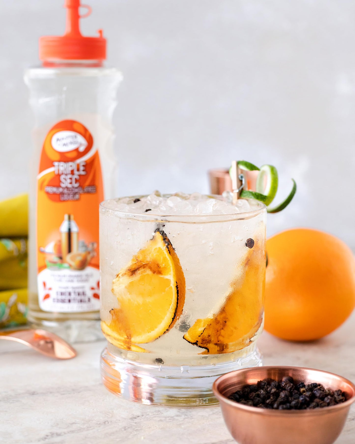 Master of Mixes Cocktail Essentials Triple Sec, 375 ML Bottle (12.7 Fl Oz), Individually Boxed