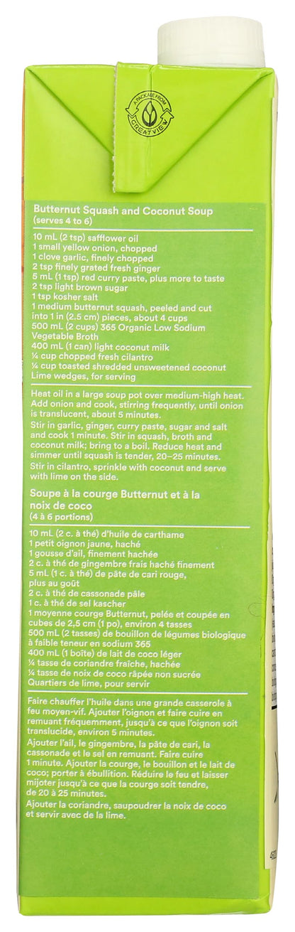 365 by Whole Foods Market, Organic Low Sodium Vegetable Broth, 32 Fl Oz