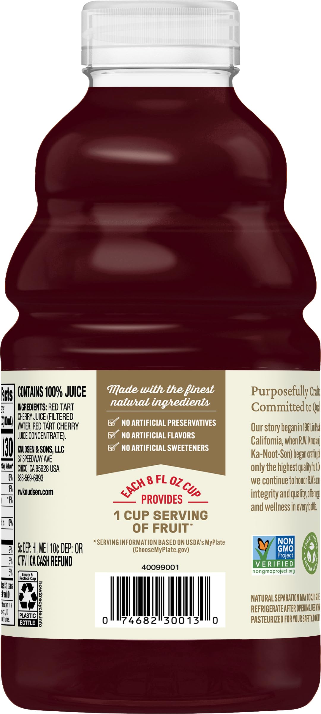 R.W. Knudsen Just Tart Cherry Juice, 32 fl oz (Pack of 1)