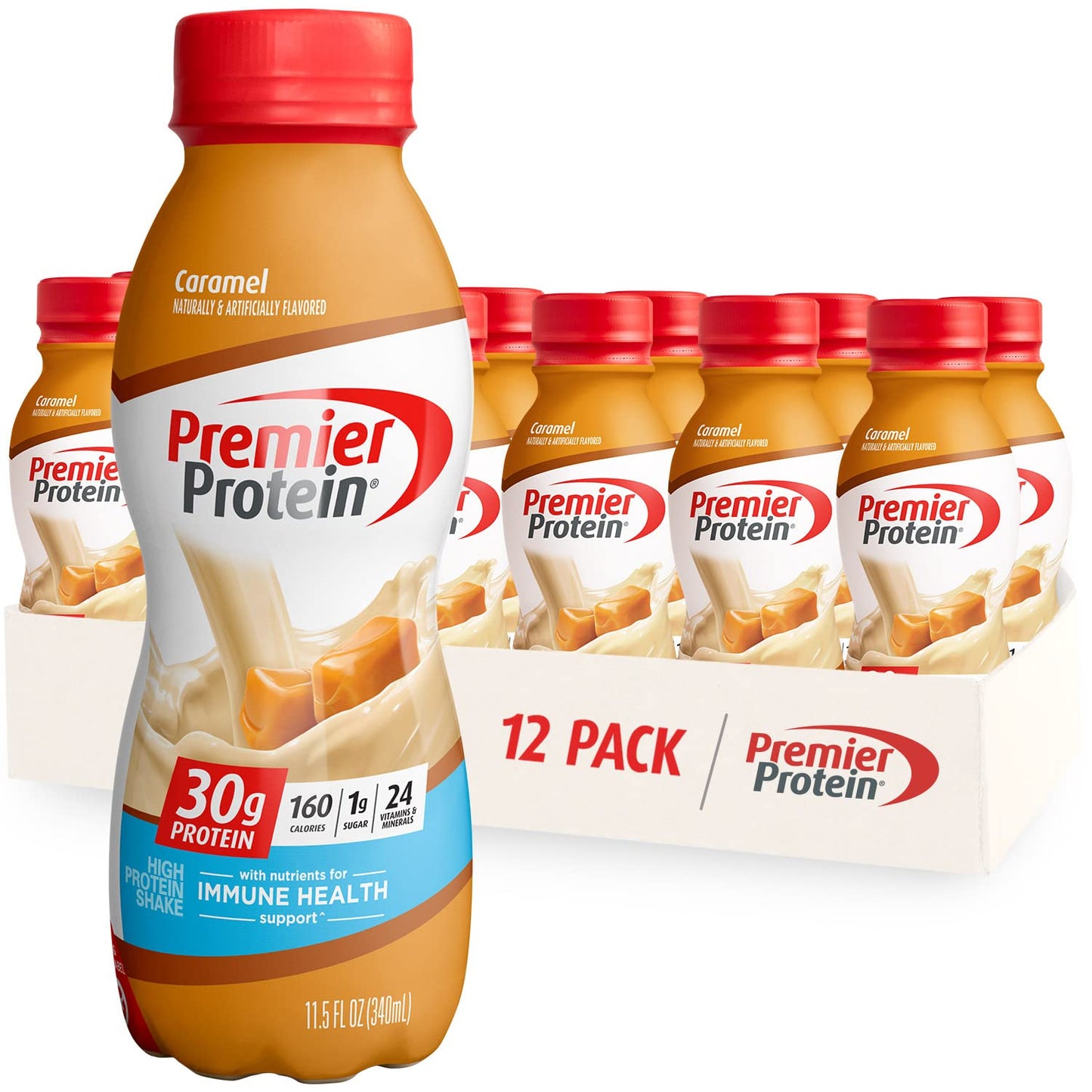 Premier Protein Shake Limited Edition 30g 1g Sugar 24 Vitamins Minerals Nutrients to Support Immune Health & Premier Liquid Protein Shake