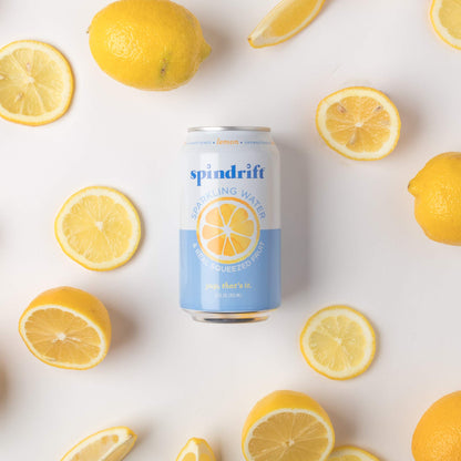 Spindrift Sparkling Water Variety Pack with Lemon - Made with Real Squeezed Fruit, 24 Total Cans