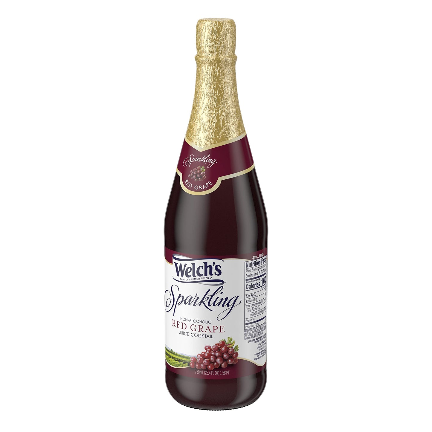 Welch's Sparkling Red Juice, Grape, 750 ml