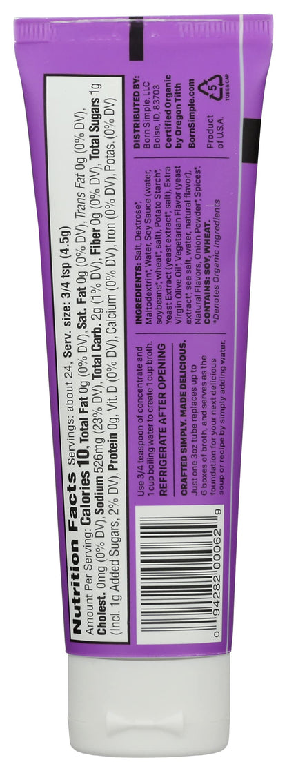 Born Simple Organic Beef Style Broth Concentrate, 3 OZ