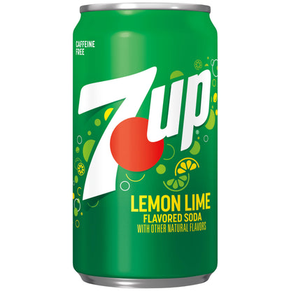 7UP Lemon Lime Soda, 7.5 Fl Oz Cans, 6 Pack