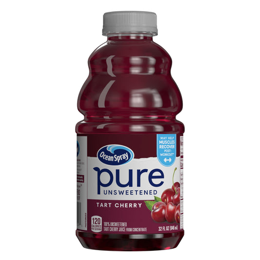 Ocean Spray® Pure Unsweetened Tart Cherry, 100% Tart Cherry Juice, 32 Fl Oz Bottle