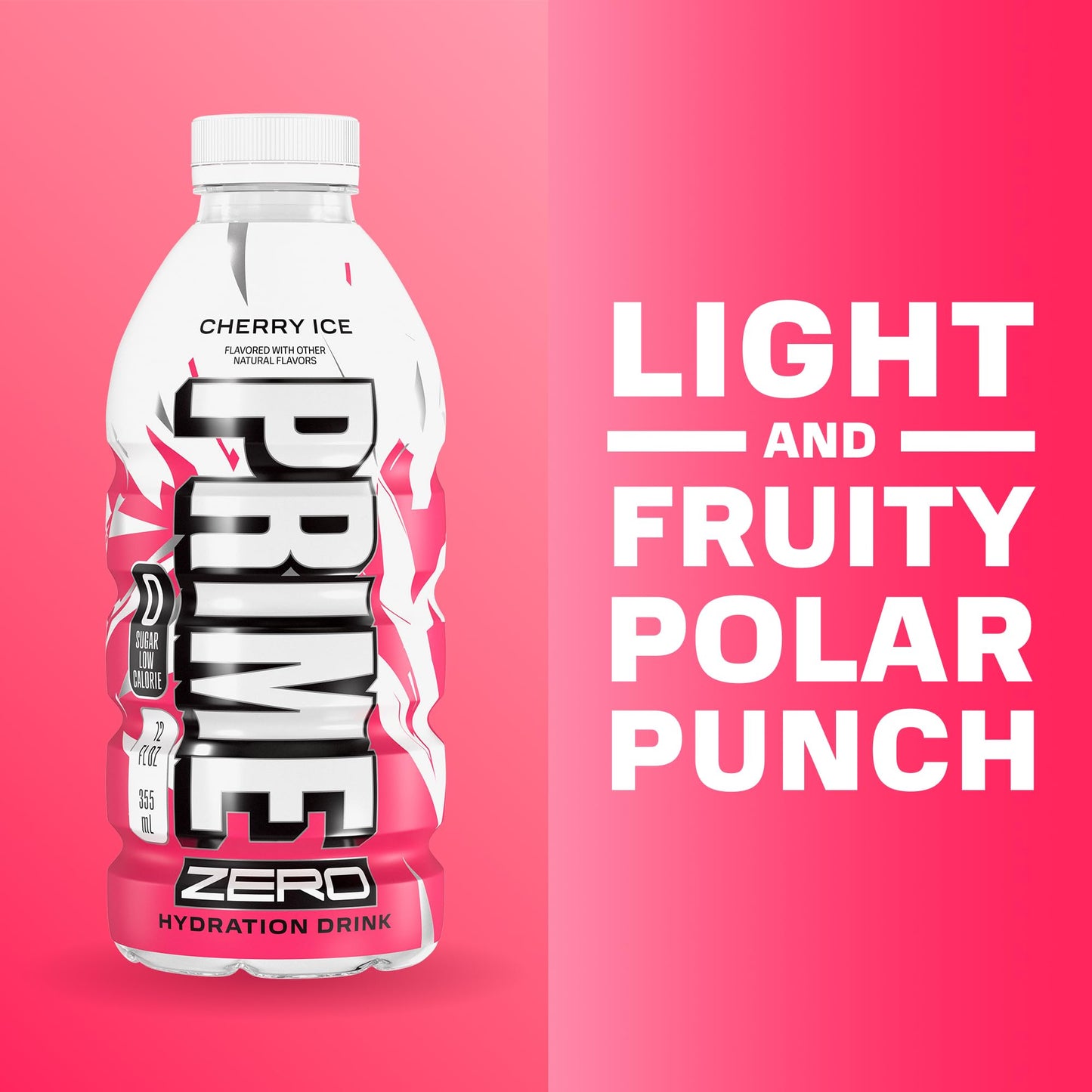 PRIME ZERO Variety Berry Ice, Cherry Ice, & Orange Ice Sugar Free Sports Drinks, Electrolyte Enhanced to Replenish Fluids, B Vitamins, Antioxidants, Low Calorie, Natural Flavors, 12 Fl Oz, 15 Pack