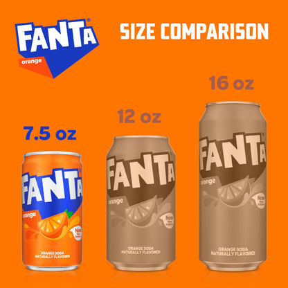 Fanta, 6 pack, 7.5 oz. mini cans