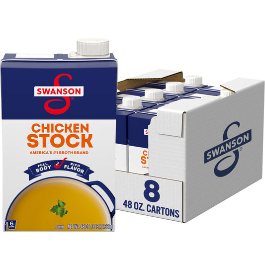 SWANSON S Chicken Stock, 48 oz Carton (8 Pack)