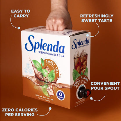 SPLENDA Premium Sweet Tea On Tap, 1 Gallon Bag In Box Ready to Drink Liquid, Sweet Tea, 128 Fl Oz