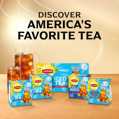 Lipton Decaf Black Iced Tea Bags, Family Size Zero Calories, 24 Total Tea Bags