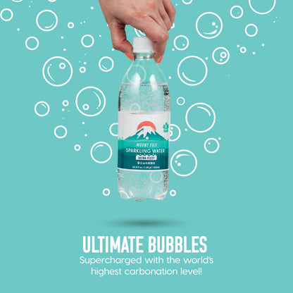 IRIS Sparkling Water Bottles, 16.9 fl oz, 24-Pack, Strong Carbonation from Mount Fuji Spring, Refreshing Japanese Natural Mineral Seltzer Carbonated Soda Water, Product of Japan