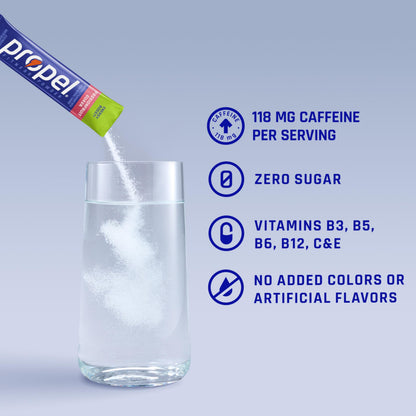 Propel Energy Boost Electrolyte Powder Drink Mix, Passionfruit Guava, (96 Servings), 118mg Caffeine, Zero Sugar, Gatorade Electrolytes, Vitamins, No Added Colors, No Artificial Flavors, Hydration